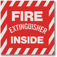Fire Extinguisher Inside 4"x 4" Decal