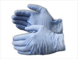 8 Mil Blue Nitrile Industrial Grade Disposable Gloves, Powder Free