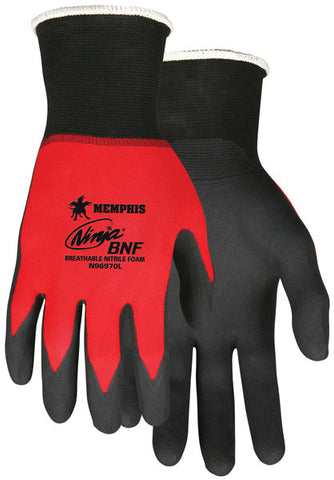Memphis Glove Ninja BNF, 18 Gauge Red Nylon/Spandex Shell